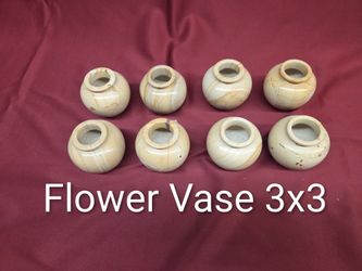 Flower Vase 3x3 Burma Teak Marble (8 Pieces)