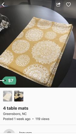 4 table mats $7 obo