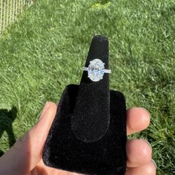 5.53 CARAT CVD LAB DIAMOND RING IN 14K WG