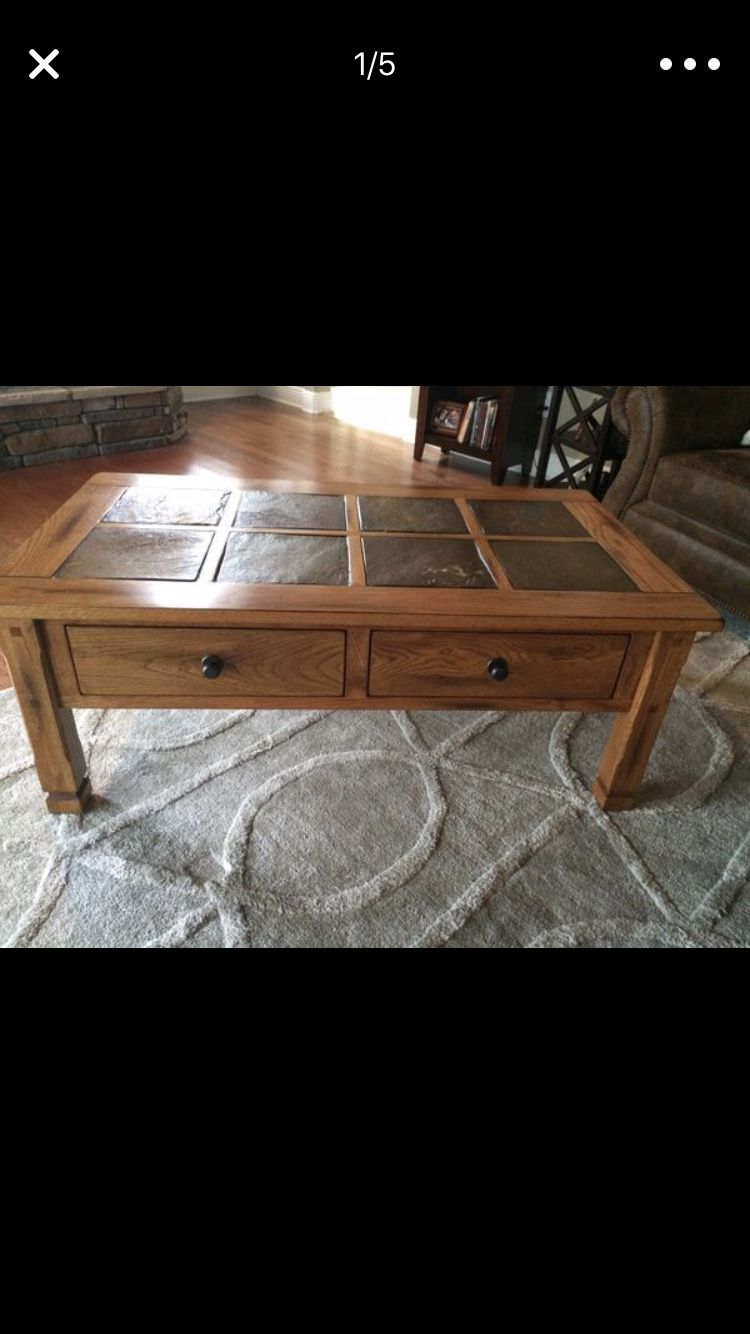 Badcock Arbor Wood Oak Coffee table, End tables, TV console $1,500 value for $999