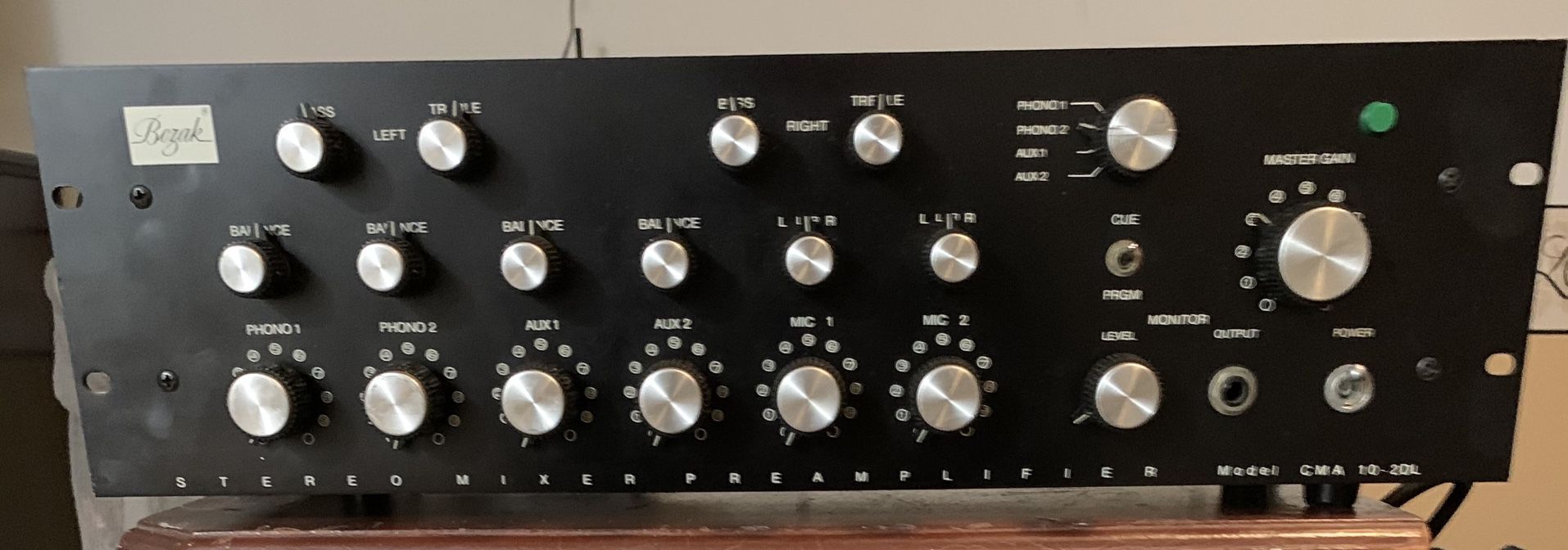 RETIRED DJ - Vintage BOZAK DJ Mixer-Pre Amp