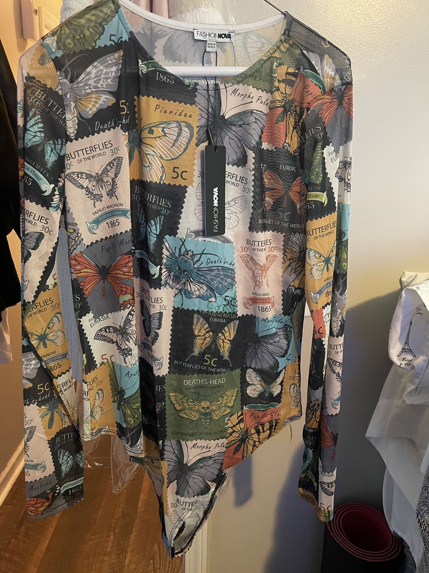 Fashion Nova Butterfly Land Bodysuit 2X