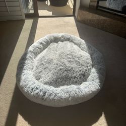 Large Plush Dog Bed — No Defects
