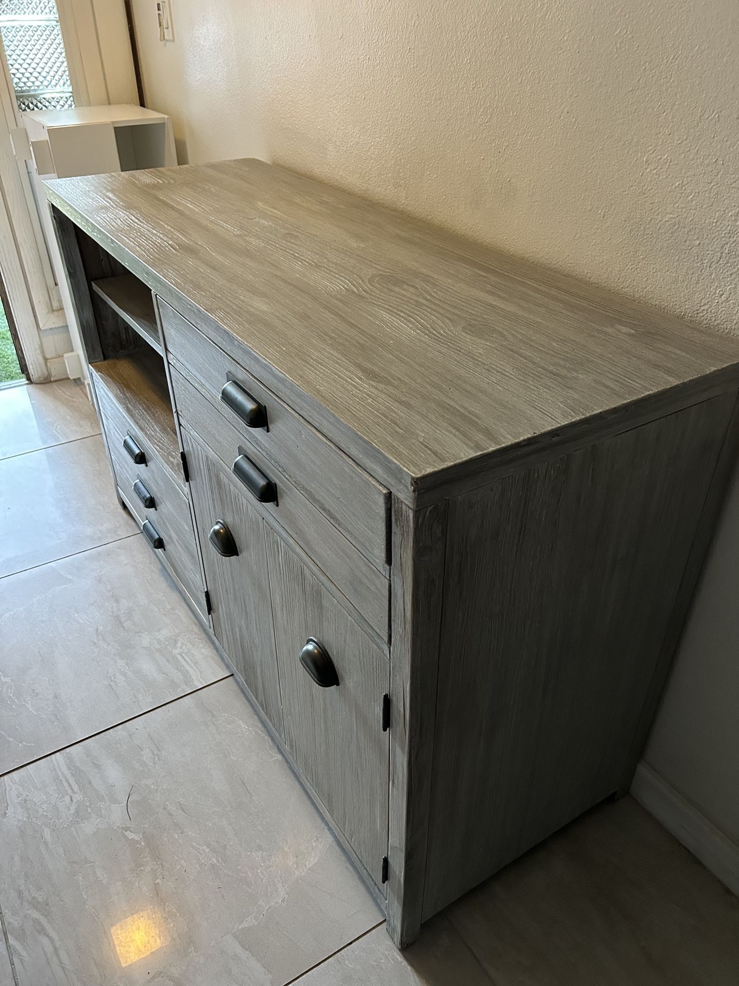 Farmhouse Wood Tv Media Stand