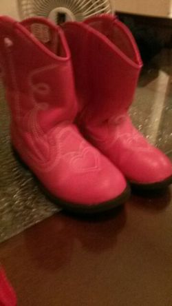 Toddler size 8 . Cute pink boots