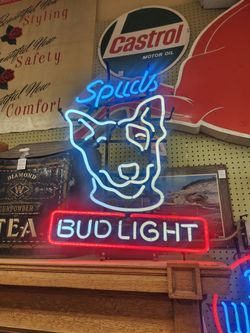 1990s BUD light SPUDS NEON