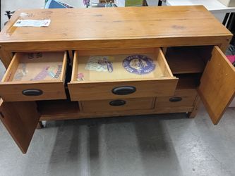 Wood Dresser with Drawers and Side Cabinets (Spongebob Edition)