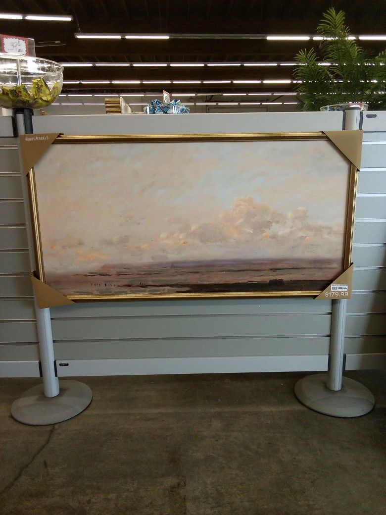 48x24 Ebbtide Coastal Framed Art