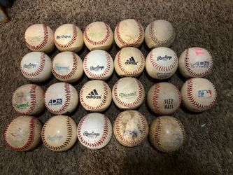 $40- lot of 22 used tee baseballs