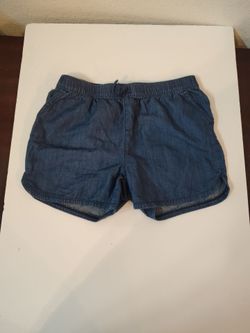 the children's place chambray woven pull on short girls size 12