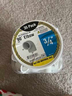 Charlotte Pipe 3/4 in. PVC 90-Degree Elbow Socket x Socket Pro Pack 35-Pack