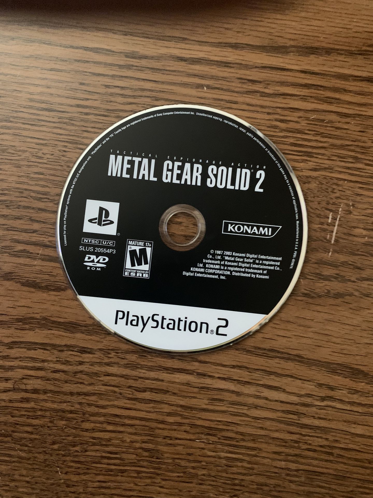 Metal Gear Solid 2 Ps2