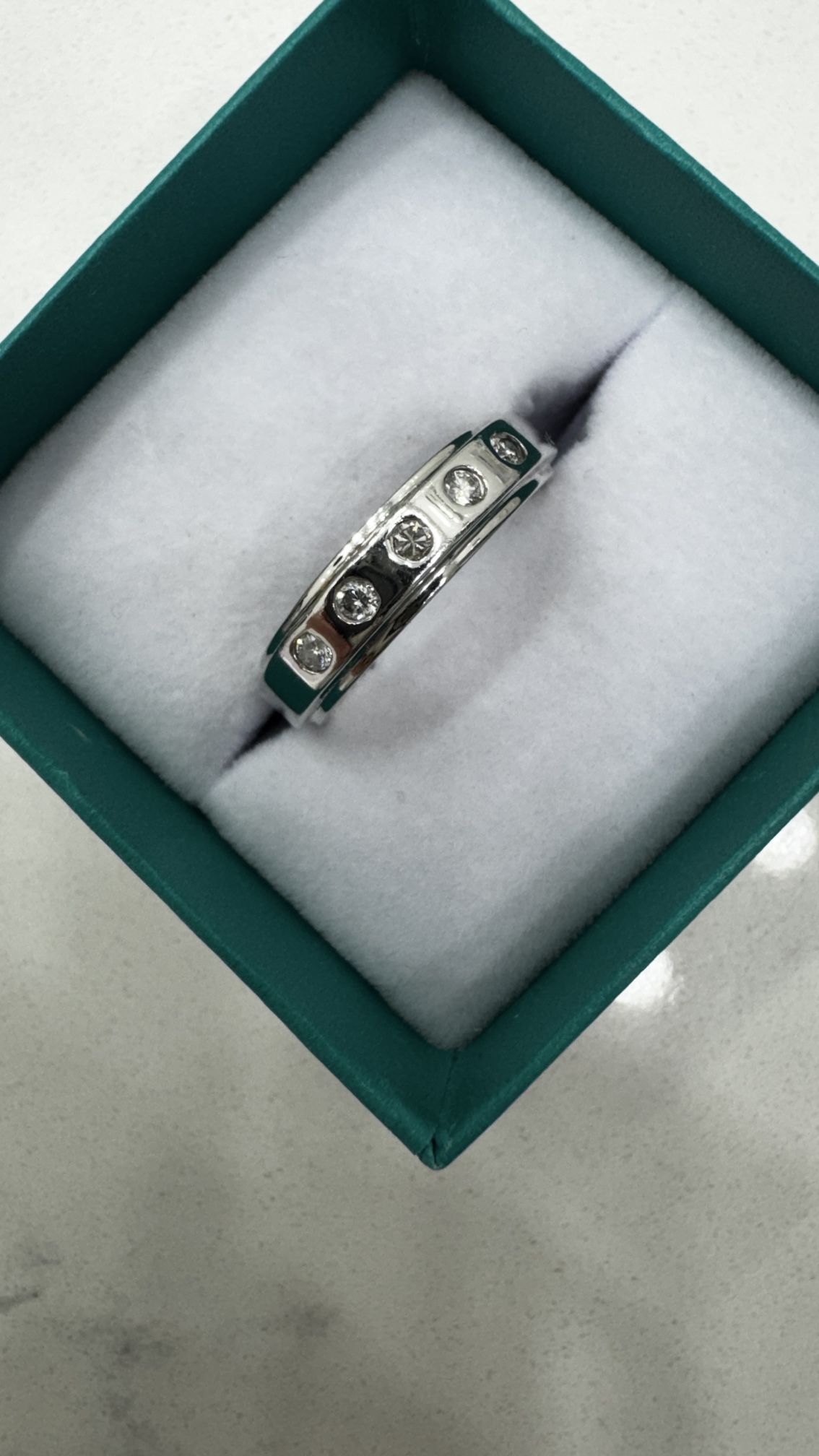 ring gold white 14k diamond Original