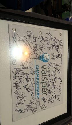 Signed golf flag