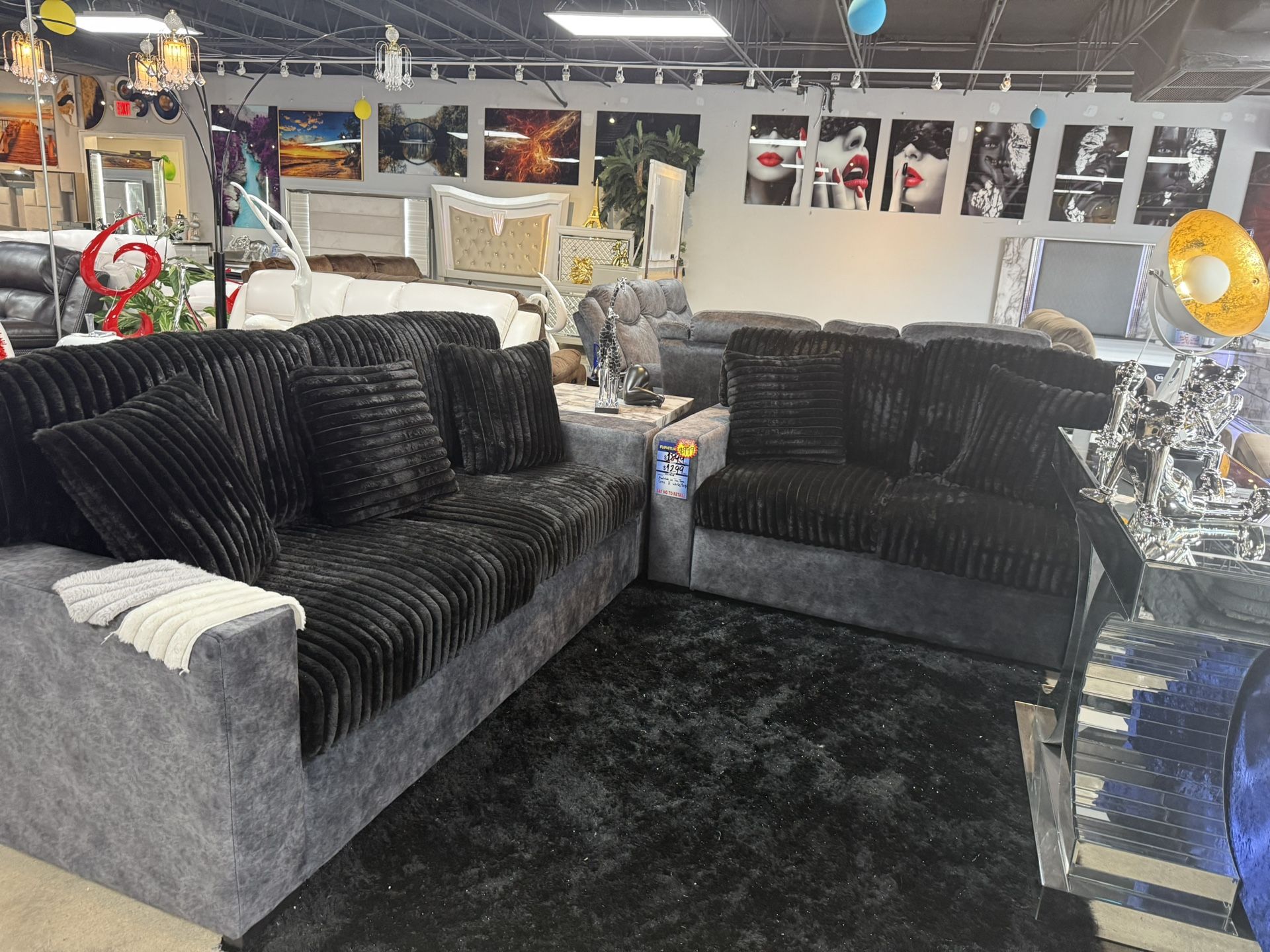 Black Corduroy Sofa And 4th Of Muy Special Only $999