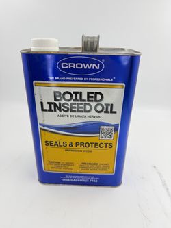 Crown Boiled Linseed Oil 1 Gallon Nearly Full Wood Finish Sealer