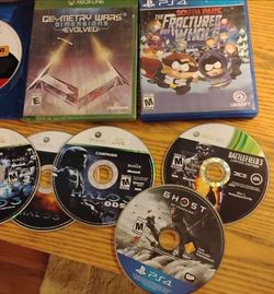 5 VIDEO GAMES ./ 15.00 CASH..PLZ READ