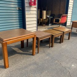 4 Vintage Side Tables...LANE, MERSMAN, BISSMAN?