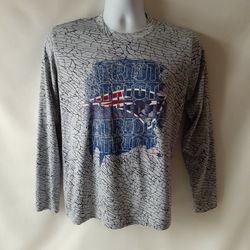 New England Patriots men's gray long sleeve t-shirt size L
