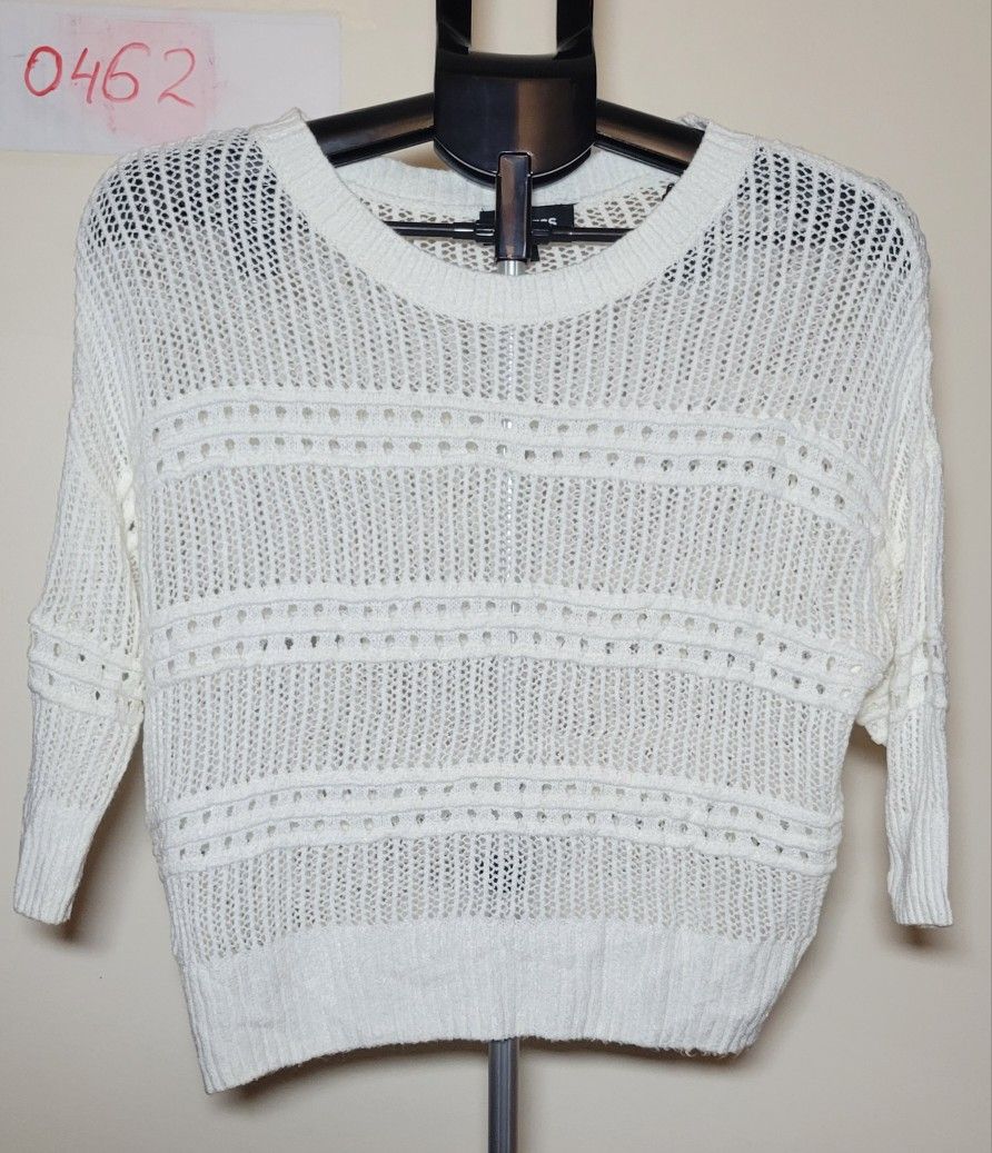 Express White Knit Sweater - Size XS (0462)