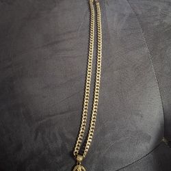 18k Gold-tone Cuban Curb Link