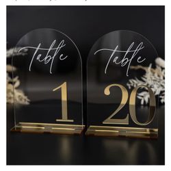 Acrylic Table Numbers