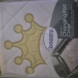 New Boppy Changing Table Sheet. Pink With Crown