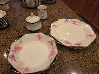 Floral Porcelain Dinnerware Set