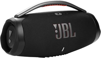 JBL Boombox 3 Black Portable Bluetooth Speaker with Massive Sound, Deepest Bass, IPX7 Waterproof, 24H Playtime