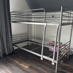 Metal twin-over-twin bunk bed available! 