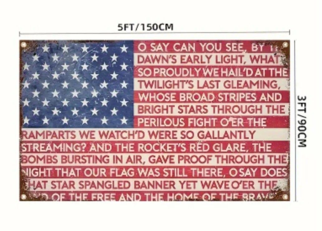 NEW: 3'X5' STAR SPANGLE BANNER FLAG