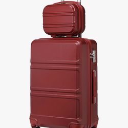 Kono Lightweight Airline Approved Carry On Luggage (Burgundy)
