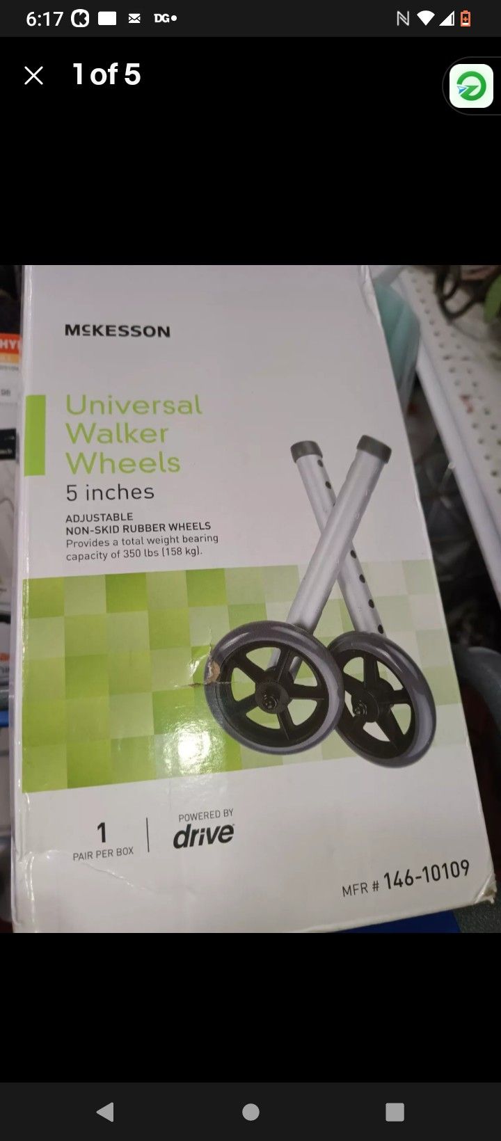 Universal Walker Wheels 5-in New