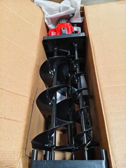 85CC Gas Powered Post Hole Digger for Fence and Planting with 3 Auger Drill Bits (4" 6" & 8") + 2 Extension Rods（12" & 20"）, for Farm Garden Plant Ear