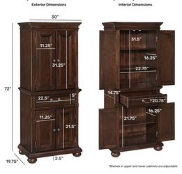 Colonial classics Dark Cherry Pantry Cabinet