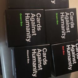 Huge cards against humanity collection with multiple box sets and expansion packs  there are a few duplicates.  