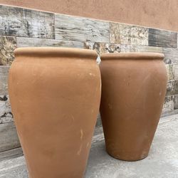 Terracotta Vases  27” Tall ($80 each)