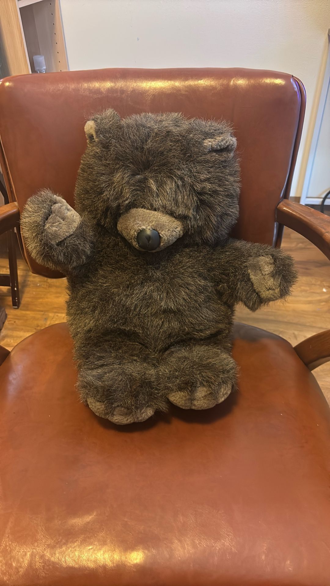 Vintage Cuddle Wit Teddy Bear Large Stuffed Animal Brown Plush 20 inch