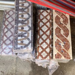 linear mosaic design for bathrooms or kitchen about 19 boxes 4 inch 300 pieces and 5 x 16 160 pieces