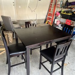 High Table With Four Chairs