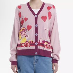 Her Universe Disney Pixar Up Carl & Ellie Hearts Cardigan size Large And XL