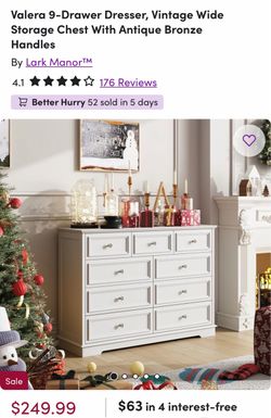 Lark Manor Valera 9-Drawer Wide Dresser