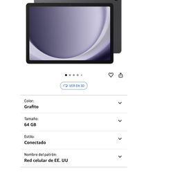 SAMSUNG Galaxy Tab A9+ 5G 11-inch 64GB Android Tablet, Wi-Fi (US Cellular Network), large screen, upgraded chipset, long-lasting battery, quad speaker