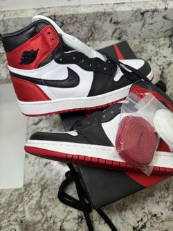 Jordan 1 High Red Black White Sneakers Women’s US 8 Brand New