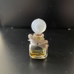 Vtg Micro Mini "Gres Cabochard Paris" Perfume Bottle with velvet bow 1/3 Full