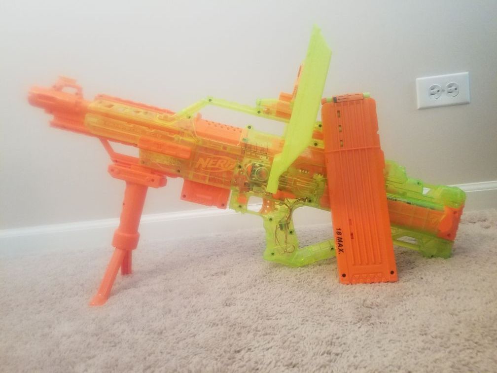 Nerf stampede ecs toy gun with clip and bullets
