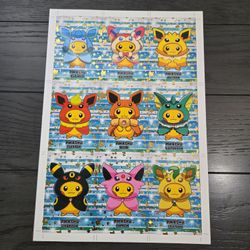 Poncho Uncut Sheets Card From North America Pokemon 