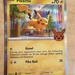 Pikachu trading card