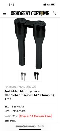 9” Forbidden Risers