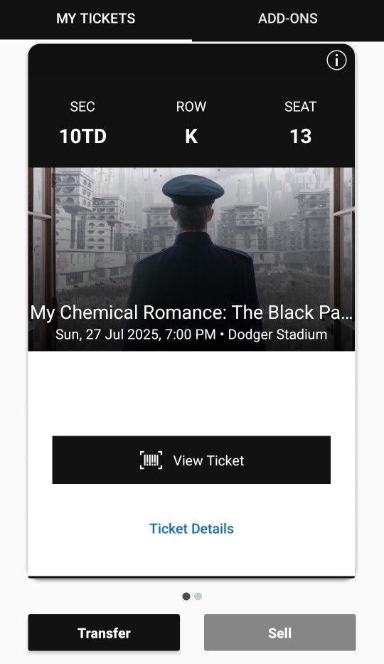 My Chemical Romance Tickets For Sunday At Dodgers Stadium